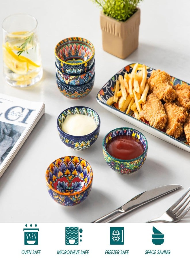 vancasso Simi Ceramic Dip Bowls, Set of 6, 80 ml Dip Bowls, Sauce Bowls, Tapas Bowls, Dessert Bowls, Snack Bowls, Small Bowls for Dip, Soy Sauce, Sushi, Snack, Dessert, Spice - Image 4