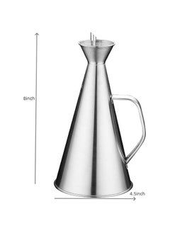 HOOKOR Stainless Steel Non Drip Leak Proof No Mess Oil Dispenser and Vinegar Cruet Pourer and Drizzler for Kitchen 17oz- Easy to Clean & Leakproof,Great for Pouring & Drizzling Olive Oil (500ML)  - Image 2