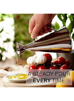 HOOKOR Stainless Steel Non Drip Leak Proof No Mess Oil Dispenser and Vinegar Cruet Pourer and Drizzler for Kitchen 17oz- Easy to Clean & Leakproof,Great for Pouring & Drizzling Olive Oil (500ML)  - Image 3