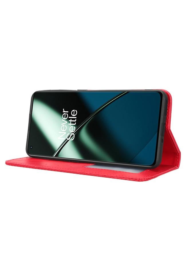 S-TOP Case For OnePlus 11R / Ace 2 Magnetic Buckle Retro Texture Leather Phone Case - Image 5