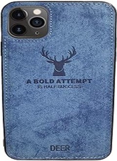 Soft Texture Digital Patterned TPU Cloth Dirt-Resistant, Anti-Shock, Anti-Fingerprint, Full Body Protective Case for iPhone 11 Pro Max (Blue)