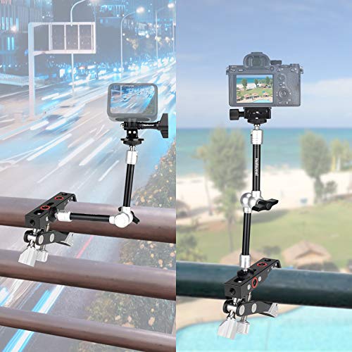 Fantaseal Heavy Duty DSLR Mirrorless Camera Camcorder Super Clamp Mount w/Magic Arm +Quick Release Plate Desk Table Handrail Bar Holder Video Rig Kit for Studio Youtuber Travel Outdoor Time Lapse Vlogging - Image 5