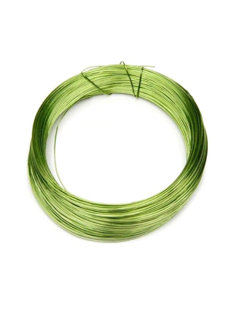 سلك نحاسي مطلي بالفضة ستة و عشرون مقياس لون اخضر ببغاءثلاثون ياردة - Image 3