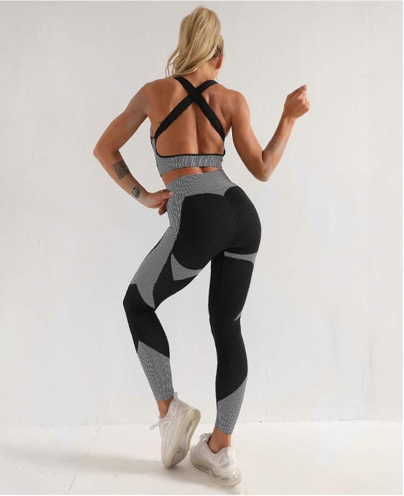 Veriliss 3pcs Seamless Outfit Workout Sets Gym for Women, Fitness Sports School Running Clothes Yoga Sportswear - Image 2