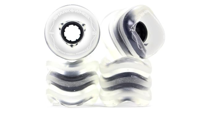 Shark Wheel 60mm 78a Skateboard Clear with Black Hub Team Rider Signature Wheels Ryan Orell