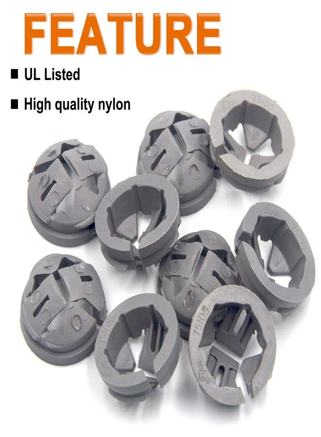 ISPINNER 20pcs 3/8 Inch Trade Size Non-Metallic Button Push-in Cable Connectors, Fits for 1/2 Inch Knockouts - Image 3
