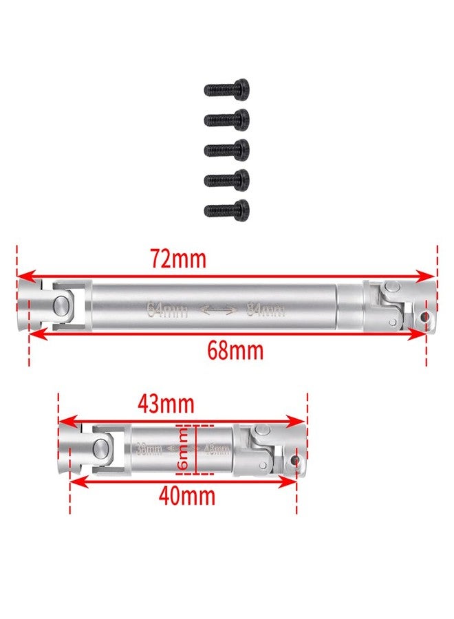 MOHERO 2 قطع عمود القيادة SCX24 من الفولاذ المقاوم للصدأ لسيارة Axial 1/24 SCX24 Gladiator AXI00005 أجزاء ترقية الزاحف RC - Image 4