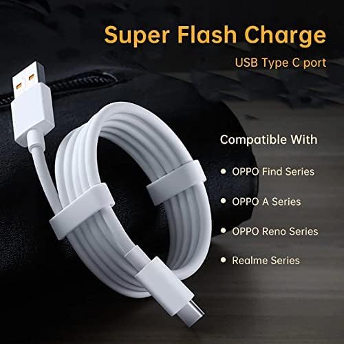 Punnkk Realme 65W Super Vooc Charge, Data Sync Fast Charging Type-C Cable Compatible for Realme XT, Realme XT 730G, Realme X2, Realme C12, Realme 6 Pro, Realme Narzo 20A, Realme 7, Realme 7 Pro - Image 3