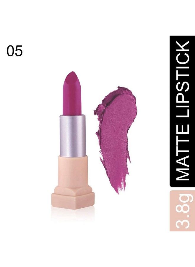 Fashion Colour Velvet Texture Vivid Matte Lipstick Long Lasting Smooth And Highly Pigmented Finish With The Smoothing Properties Of A Primer (3.8G) (05 Dica Purple)  - Image 3