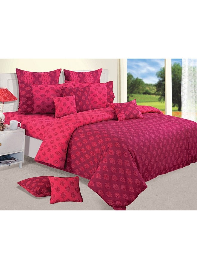 Swayam Cotton 1 Single Duvet Cover | Rajai Cover | Quilt Cover | Comforter Cover | Maroon | Ethnic - Image 1