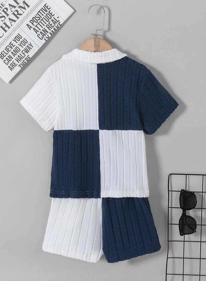 Take Two Take Two Boys Color Block Knit Polo and Shorts Set