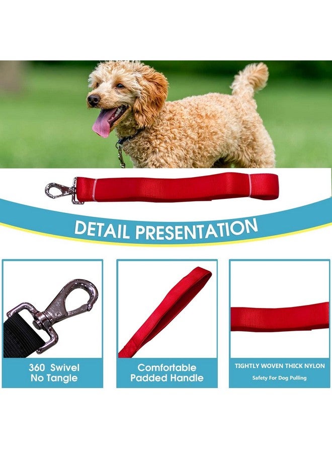 Emily Pets Dog Haness And Leash Set,Adjustable Nylon With Red Padding Dog Training Dog Harness For Large Dogs No Pull, With Heavy Duty Dog Leash, Pet Set For Large Medium Small Dogs(Red 32Mm) - Image 4