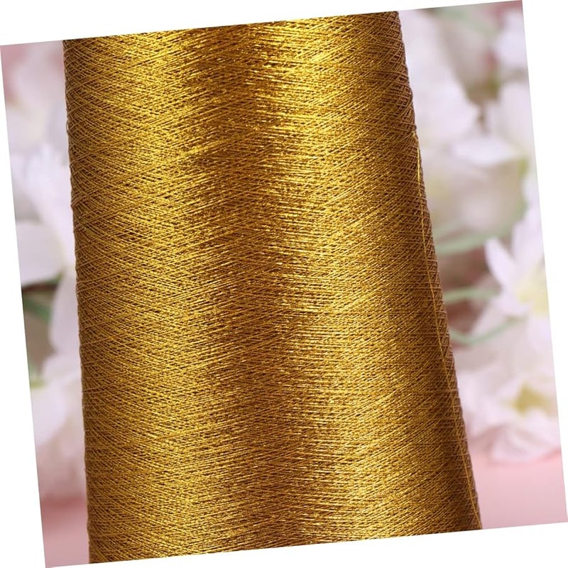 4 لفات خيط تطريز متقاطع ذهبي معدني لصنع الحرف اليدوية والخياطة - Image 3