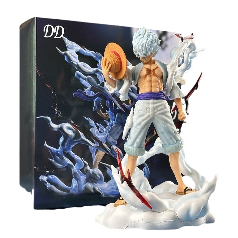 One Piece Luffy Gear 5 Nika Figure Battle Pose Desktop Ornament Anime Model - Image 4