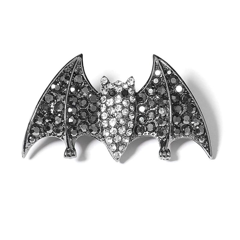 Xerling Halloween Rhinestone Black Bat Hair Clips Horror French Barrette Hair Pins for Girls Vintage Automatic Hair Spring Clips Accessories for Women Bat