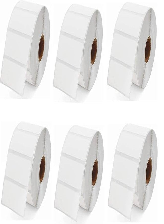 Semana Direct Thermal Barcode Label 50x25 mm,2x1 inch,1Up,400 Labels per Roll; Self Adhesive Paper Label Designed for Small Thermal Printers; (Pack of 6 Rolls (2400 Labels)) - Image 1