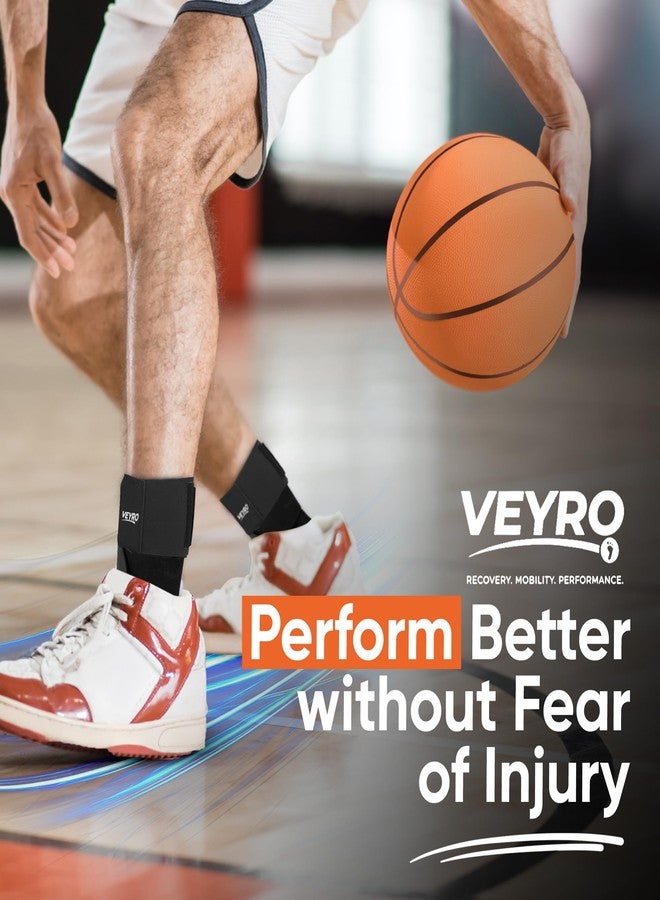 Veyro Lace Up Ankle Brace for Men & Women - Adjustable Ankle Support Straps for Sprained Ankle, Achilles Tendonitis, Ligament Injury & Pain Relief - Sports Ankle Brace for Basketball, Football & Volleyball (Large) - Image 3