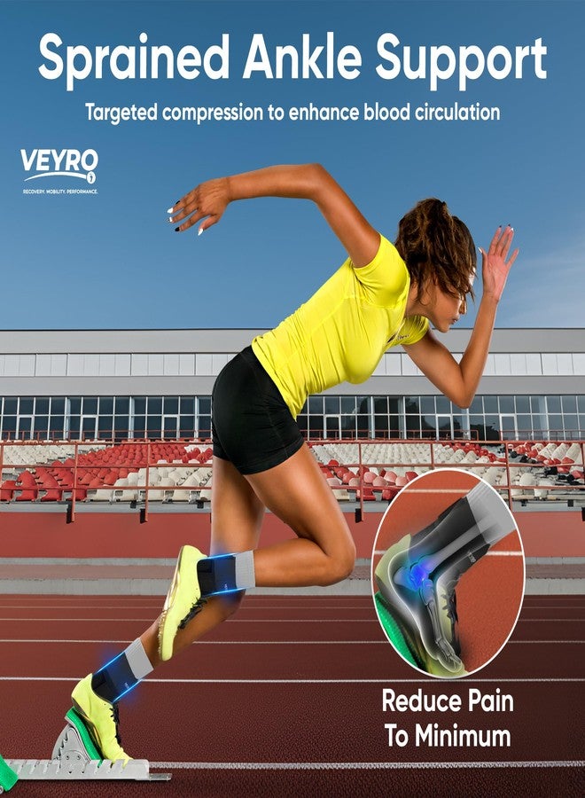 Veyro Lace Up Ankle Brace for Men & Women - Adjustable Ankle Support Straps for Sprained Ankle, Achilles Tendonitis, Ligament Injury & Pain Relief - Sports Ankle Brace for Basketball, Football & Volleyball (Large) - Image 4