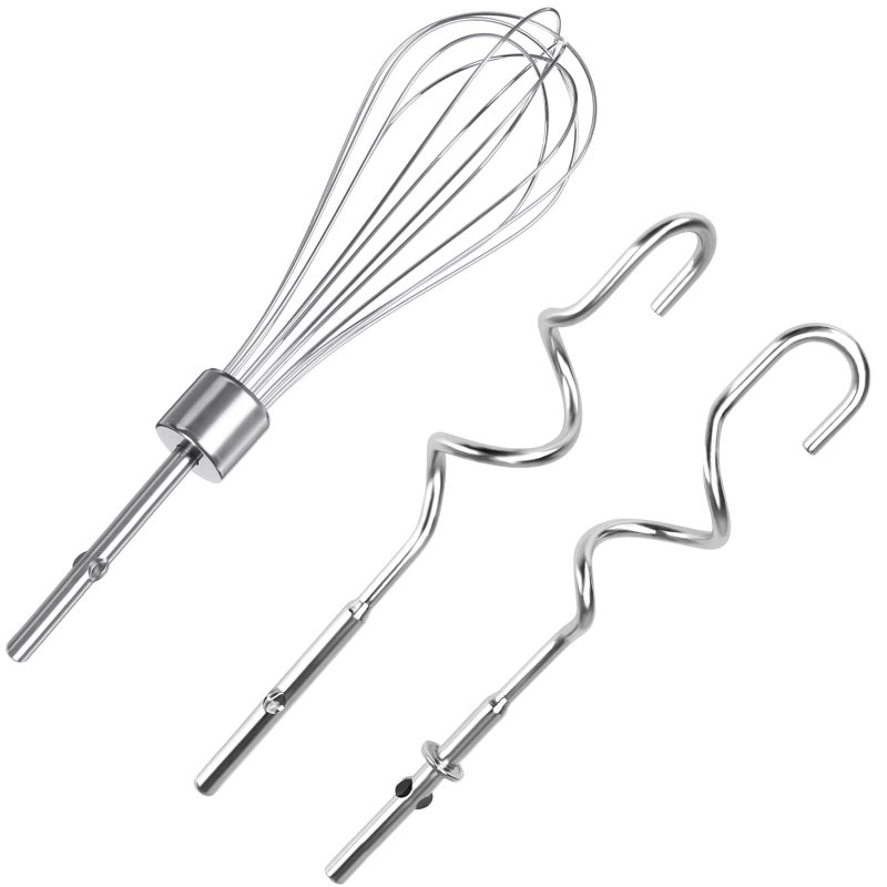Hand Mixer Beaters Blender For KitchenAid Mixer Dough Hooks For KitchenAid Hand Mixers Whisk Attachment KHMPW Stainless Steel Egg BeaterWhisk Attachment for Kitchen Hand Mixer Accessories3PCS