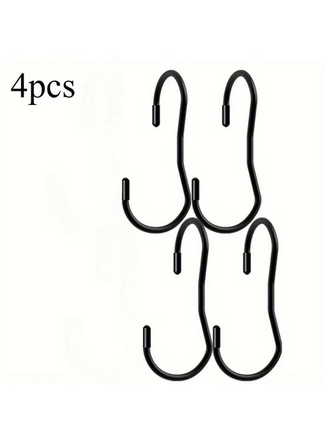 4 Pack Heavy Duty Metal S Hooks For Wall Mount Hanging Bags Plants Pots And Pans - Image 1