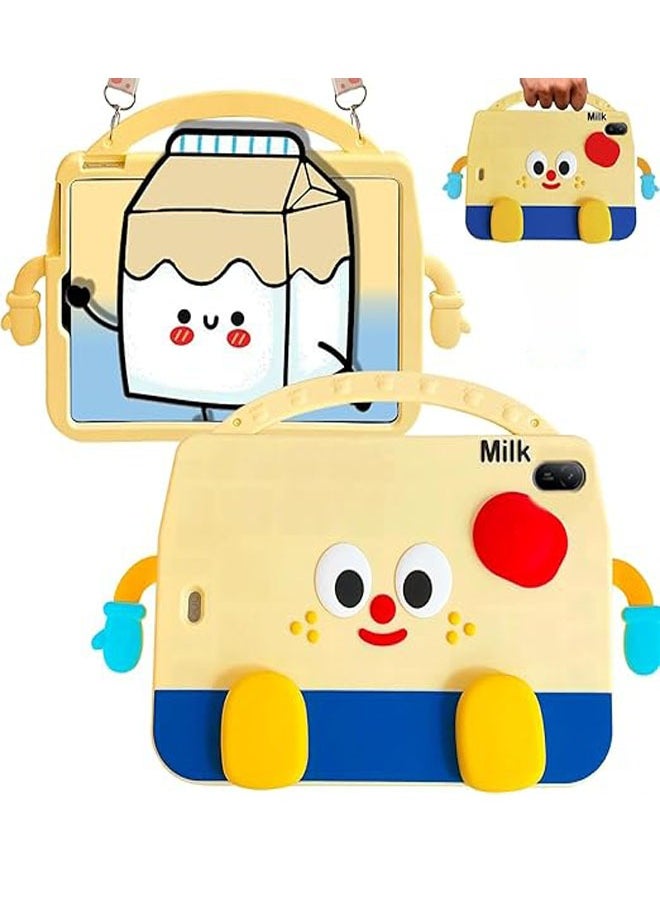 General Kids Case Compatible with Huawei MatePad SE 11 Inch（2024）,3D Cute Milk Carton Kids Tablet Case with Carrying Handle&Concealed Stand&Shoulder Strap  - Image 1