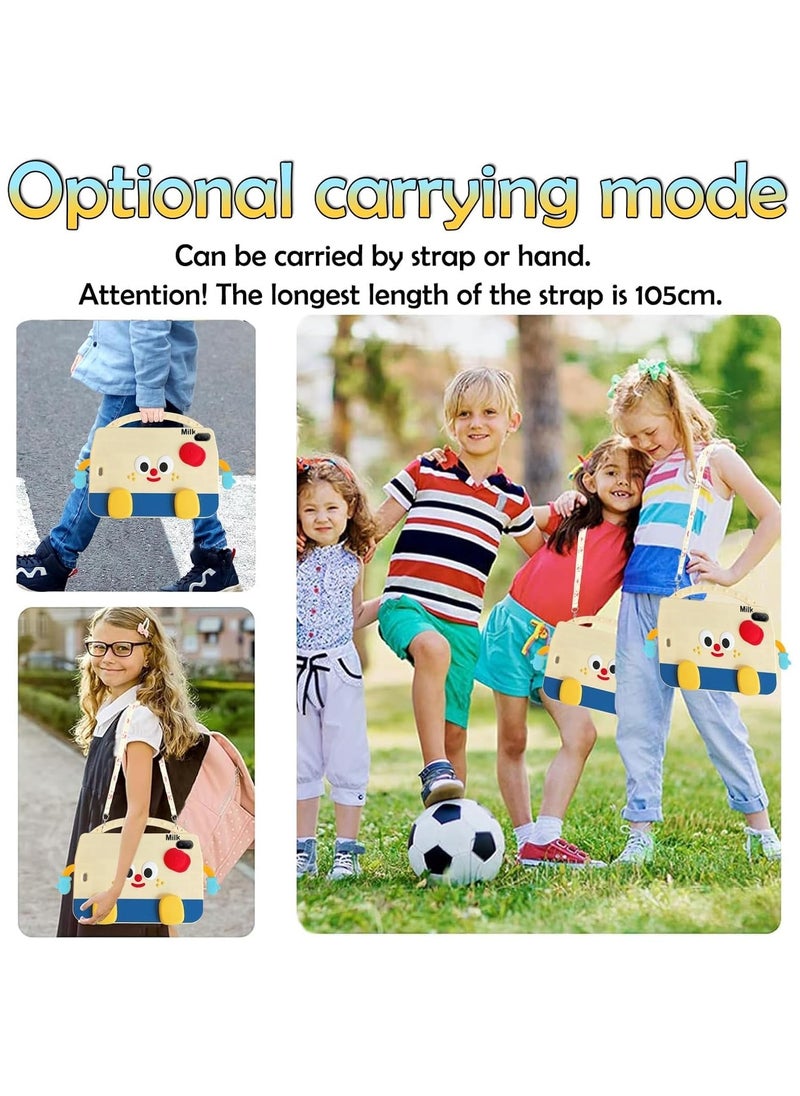 General Kids Case Compatible with Huawei MatePad SE 11 Inch（2024）,3D Cute Milk Carton Kids Tablet Case with Carrying Handle&Concealed Stand&Shoulder Strap  - Image 5