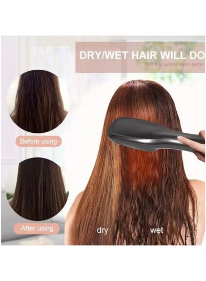 JOY CARE Ceramic Dryer and Styler 2-in-1 – Black/Beige Hot Air Brush with Ionic Technology – Hair Dryer & Straightening Brush Combo for Fast Drying, Frizz-Free Shine & Smooth Styling – Lightweight Ergonomic Blow Dryer Brush for All Hair Types – Salon Results at Home  - Image 4