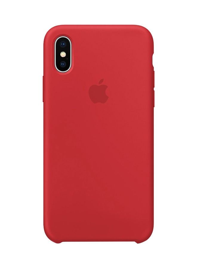 Silicone case cover for Apple iPhone Xs Red - Image 2
