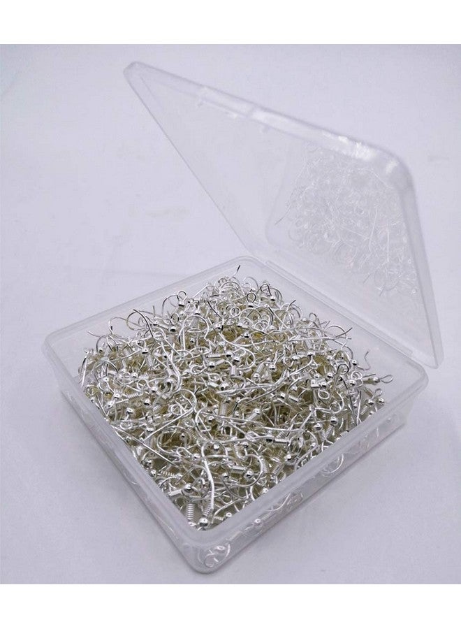 BeeSpring 200 Pcs Silver Stainless Steel Ball & Coil Earring Hooks/Fish Hooks/Ear Wire for DIY Jewelry Making, Wire Hooks Jewelry Wire Earring Parts for Jewelry Making - Image 4