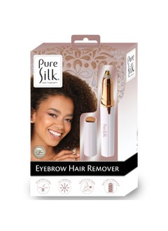 pure silk Pure Silk Eyebrow Hair Remover Shaver for Women Fine Tipped Eyebrow Shaver for Shaping and Styling Eyebrows Built in Light Gentle and PainFree Eyebrow Styling Tool Portable Battery Operated 
