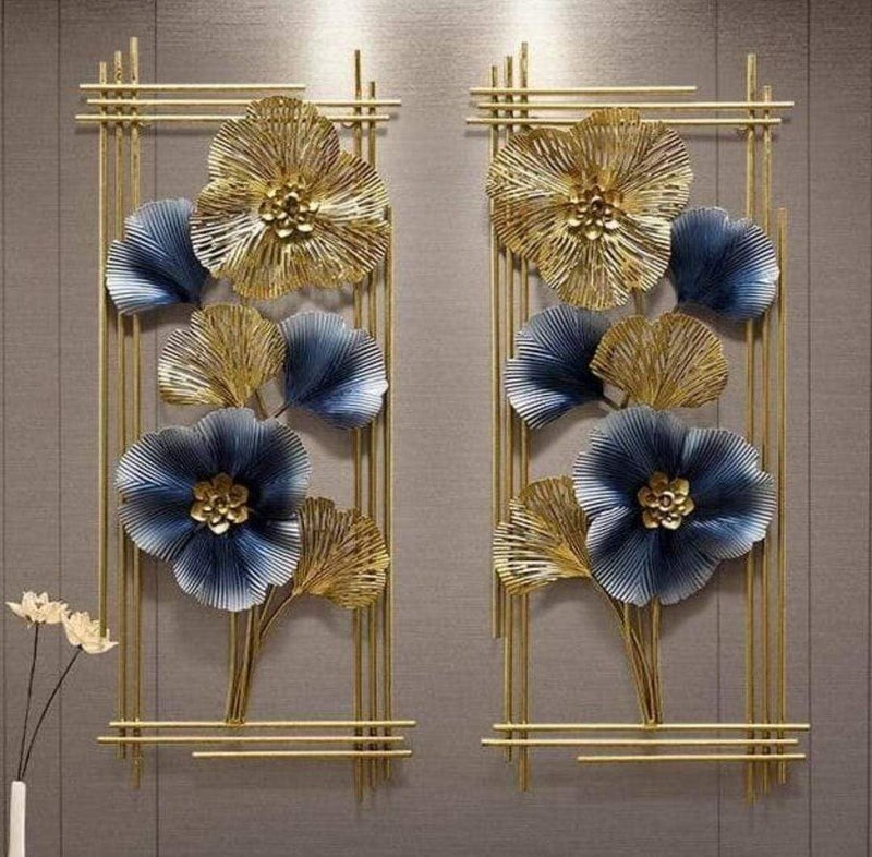 pranjals house pranjals house Flower Metal Frame Wall Décor entrance, Wall Hanging for Living Room, Wrought iron, Wall Art Decor Hanging for home decoration Living Room, Bedroom, Home, Office, Hotel (Size 41x17 Inch)02