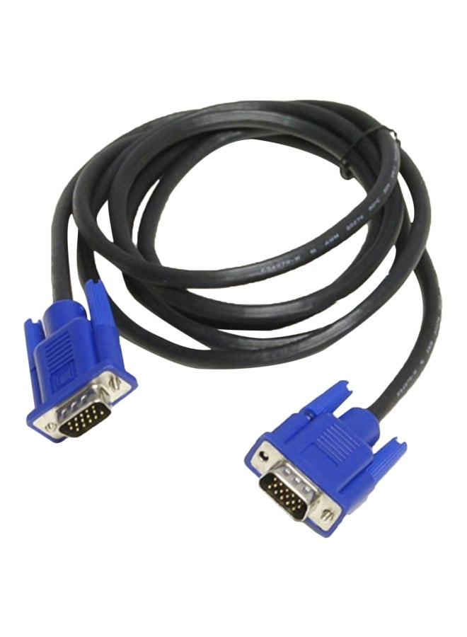 VGA To 15-Pin Monitor Cable Black/Blue