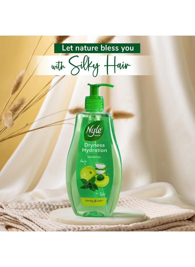 Nyle شامبو ترطيب طبيعي للشعر الجاف والخالي من التجعد مع عشبة تولسي وأملا والصبار، شامبو خفيف وناعم للرجال والنساء، 800 مل - Image 3