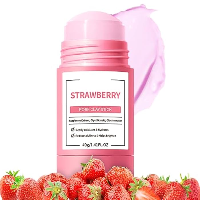 FeiCuiYun Clay Mask For Face Skincare, Blackhead Remover Face Mask with Strawberry Extract, Deep Pore Cleansing, Moisturizing, Skincare Facial Mask for Refining Pores and Controlling Oil, 40g/1.35oz - Image 1