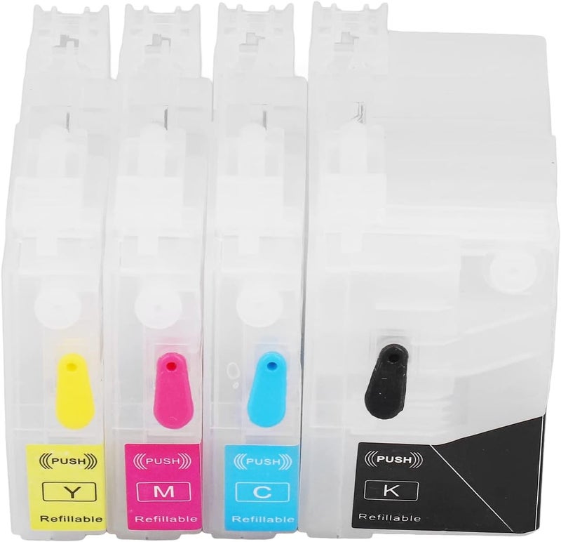 Replacement Ink Cartridge Set Magenta Blue Yellow Black Compatible with LC3019 Printers 4 Pack One Time Injection PP Material Construction with Integrated Disposable Chip (LC3029) - Image 1