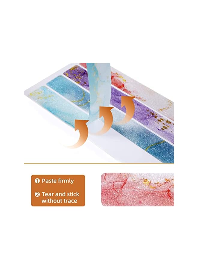 vesus Slip Colorful Shower Strips 24 PCS Bathtub Strips Adhesive Decals for Bath Tub Shower Stairs Ladders - Image 3