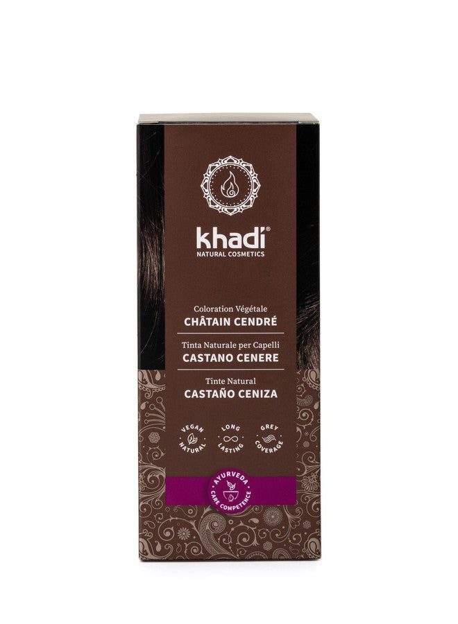 كادي لون شعر طبيعي من خادي أش براون، 3.5 أونصة، صبغة شعر نباتية للحصول على لون بني رمادي متوسط إلى بني قهوة مكثف - بدون درجات حمراء، 100% عشبية، نباتية، خالية من البارافين والبارابين والمواد الكيميائية، لشعر صحي. - Image 2