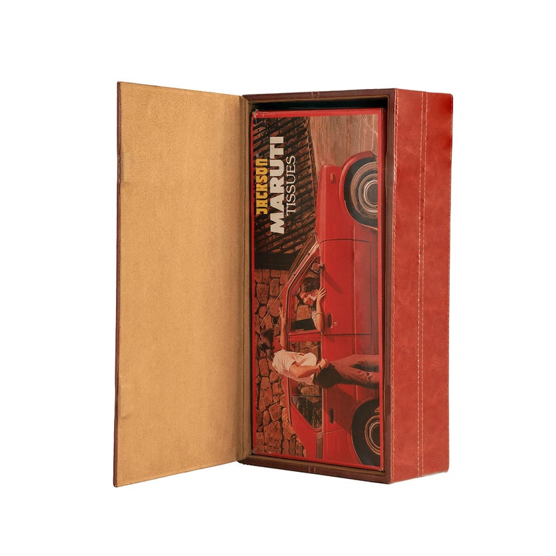 RICHTER Leatherette Brown Tissue Box Holder/Cover - Image 4