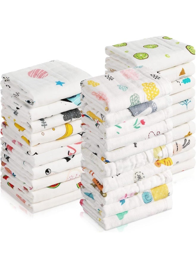 Kenning 30 قطعة من مناشف موسلين للأطفال، مناشف غسل للأطفال حديثي الولادة - Image 1