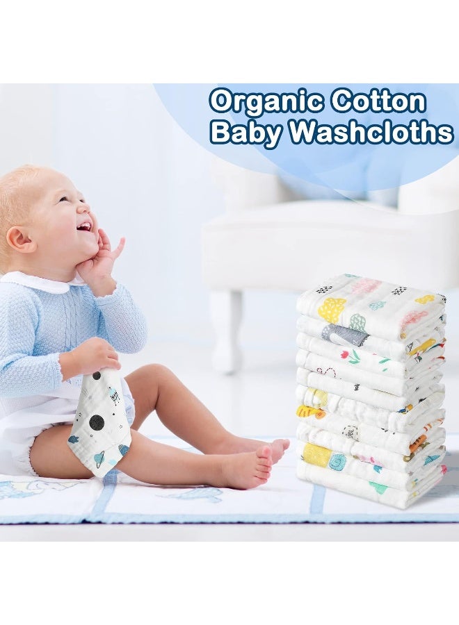 Kenning 30 قطعة من مناشف موسلين للأطفال، مناشف غسل للأطفال حديثي الولادة - Image 5