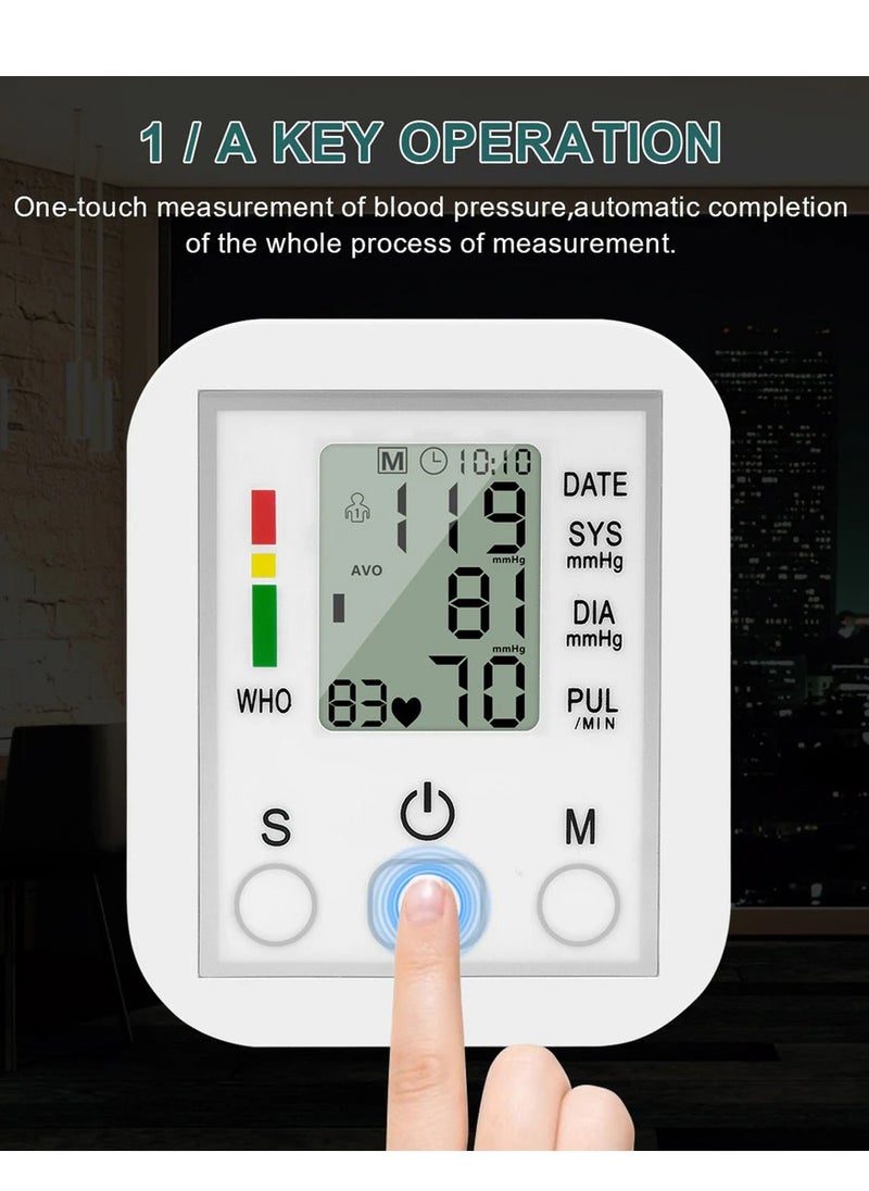 BP MONITOR Blood Pressure Monitor Portable & Household Arm Band Type Sphygmomanometer LCD Display Accurate Measurement