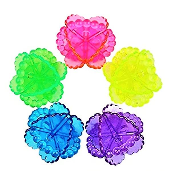 LA NEELJA Laundry Balls Dryer Balls Reusable Washing Machine Ball For Fabric Softener Clothes Cleaning Helper Cleaner For Washing Machine Multicolor 4pcs - Image 2