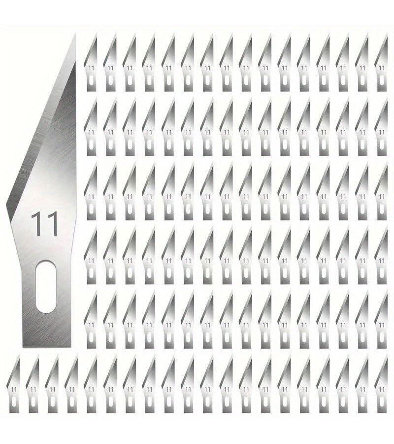 100pcs SK5 11 Precision Exacto Knife Blades Refill With Storage Case For Crafting Scrapbooking Stencil Cutting Art Projects And DIY Hobbies - Image 1