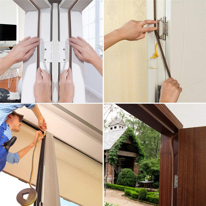 Halamodo Door Weather Stripping, Soundproof Insulation Seal Strip for Windows with Self-Adhesive Foam Door Protection,Sound Blocker - Image 5