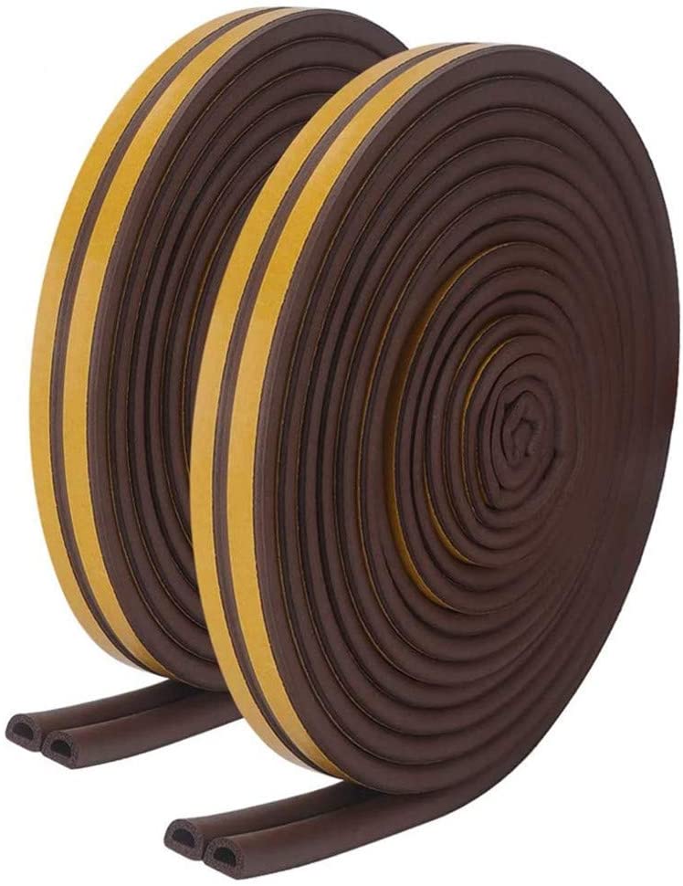 Halamodo Door Weather Stripping, Soundproof Insulation Seal Strip for Windows with Self-Adhesive Foam Door Protection,Sound Blocker - Image 1
