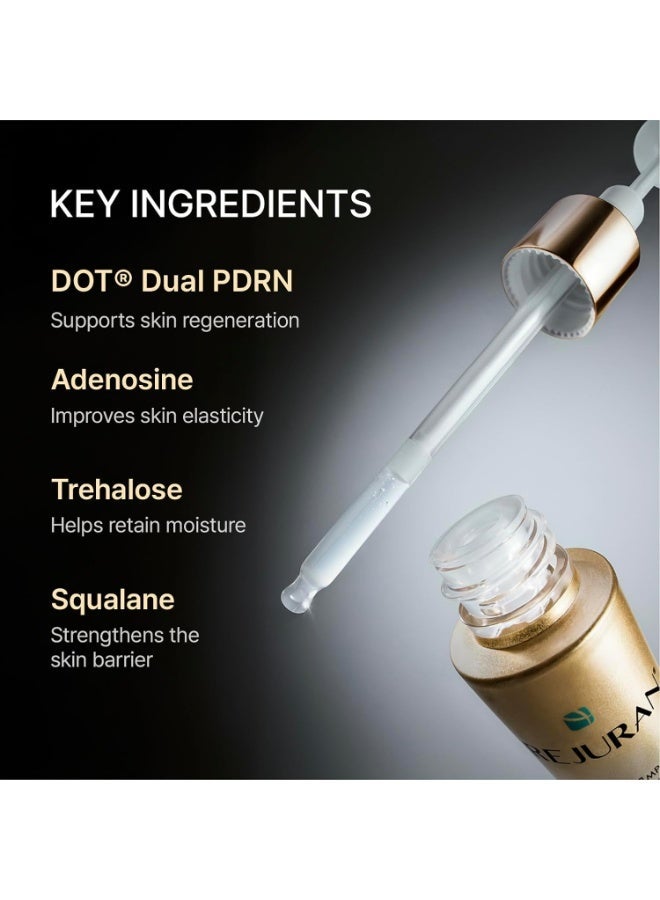 REJURAN أمبولة REJURAN® ذات التأثير المزدوج، DOT™ DUAL c-PDRN® – سيروم وجه متجدد من الحمض النووي للسلمون لبشرة زجاجية متألقة، شد، علاج الخطوط الدقيقة والتجاعيد، وترطيب عميق، العناية بالبشرة الكورية - Image 4