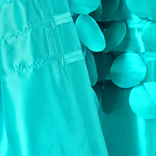 Lush Decor Circle Dream Window Curtains Panel Set for Living, Dining Room, Bedroom (Pair), 54"W x 84"L, Turquoise - Image 5