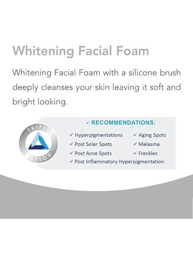 Novaclear Whitening Facial Foam – Silicon Brush Face Wash with Alpha Arbutin, Glycolic Acid & Lactic Acid – Deep Cleansing, Exfoliating & Brightening Foam for Dark Spots & Uneven Skin Tone 100 ML - Image 4