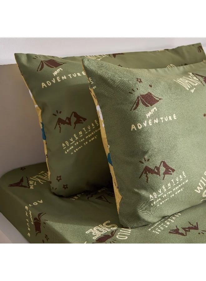 هوم بوكس طقم غطاء وسادة مايكروفايبر Joy Adventurer Camp قطعتين 75 × 50 سم