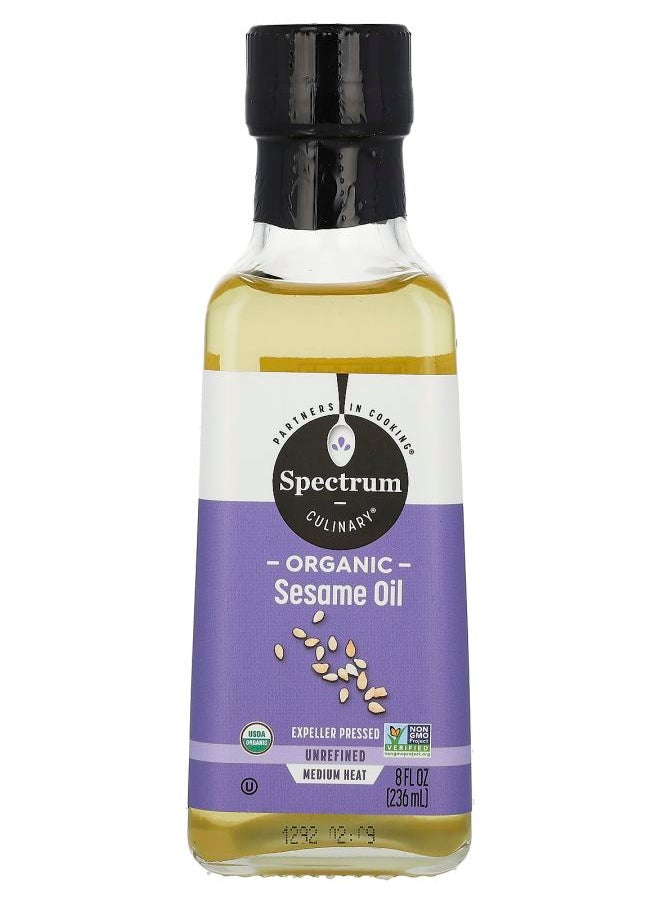 Spectrum Culinary - Organic Sesame Oil Unrefined  8 fl oz (236 ml) - Image 1